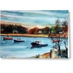 Harbor in Autumn - Greeting Cards and Prints